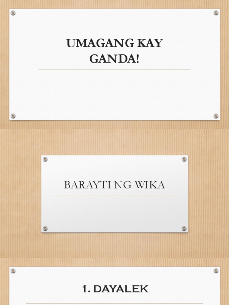 Barayti Ng Wika