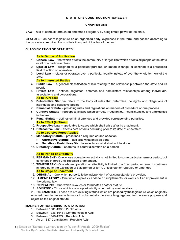 Statutory Construction Overview Guide | PDF | Statutory Interpretation ...