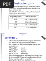 Logical Operator 8051 Instruction