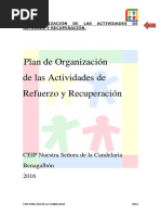 Organizacion de Actividades de Refuerzo