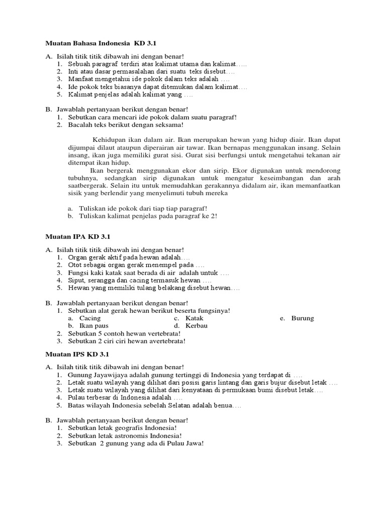 Muatan Bahasa Indonesia Kd 3 1