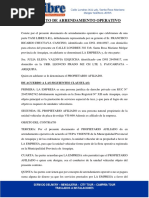 Contrato de Arrendamiento de Auto