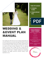 Wedding & &event Plan Manual: Table of Content 1. Company Profile 2. Organizational Plan