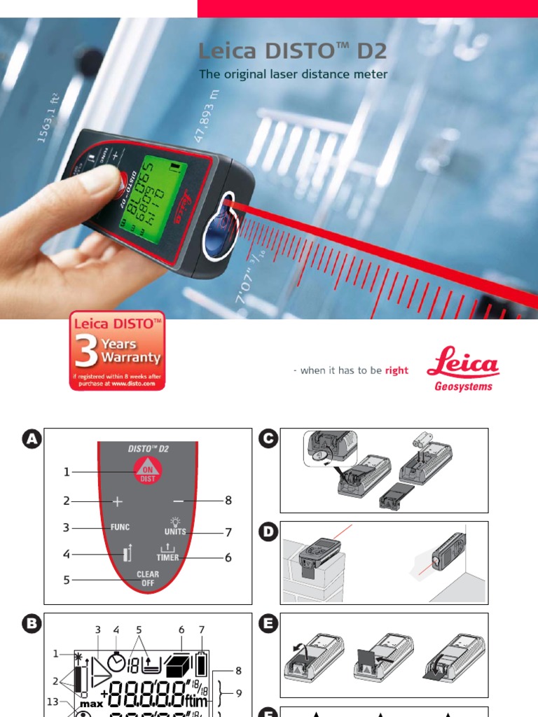 Leica DISTO D2: The Original Laser Distance Meter | PDF ...