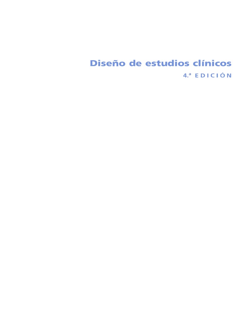 Diseño de Estudios Clínicos 4 Edc PDF | PDF | Ensayo clínico | Infarto ...