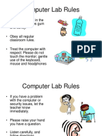 Computer Lab Rules