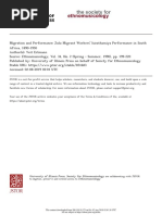 Migration and Performance - Zulu Migrant Workers' Isicathamiya Performance in South Africa, 1890-1950