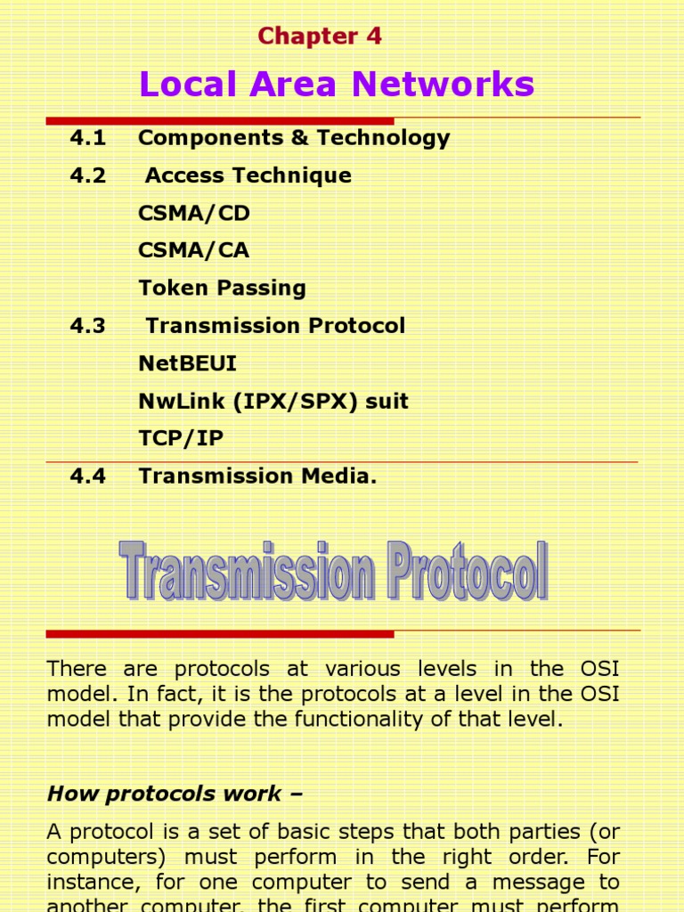4 Local Area Network PDF Protocol Suite Computer Network