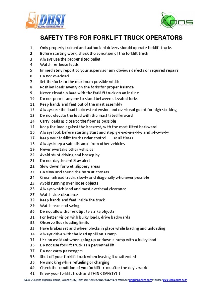 Essential Forklift Safety Tips | PDF | Forklift | Truck