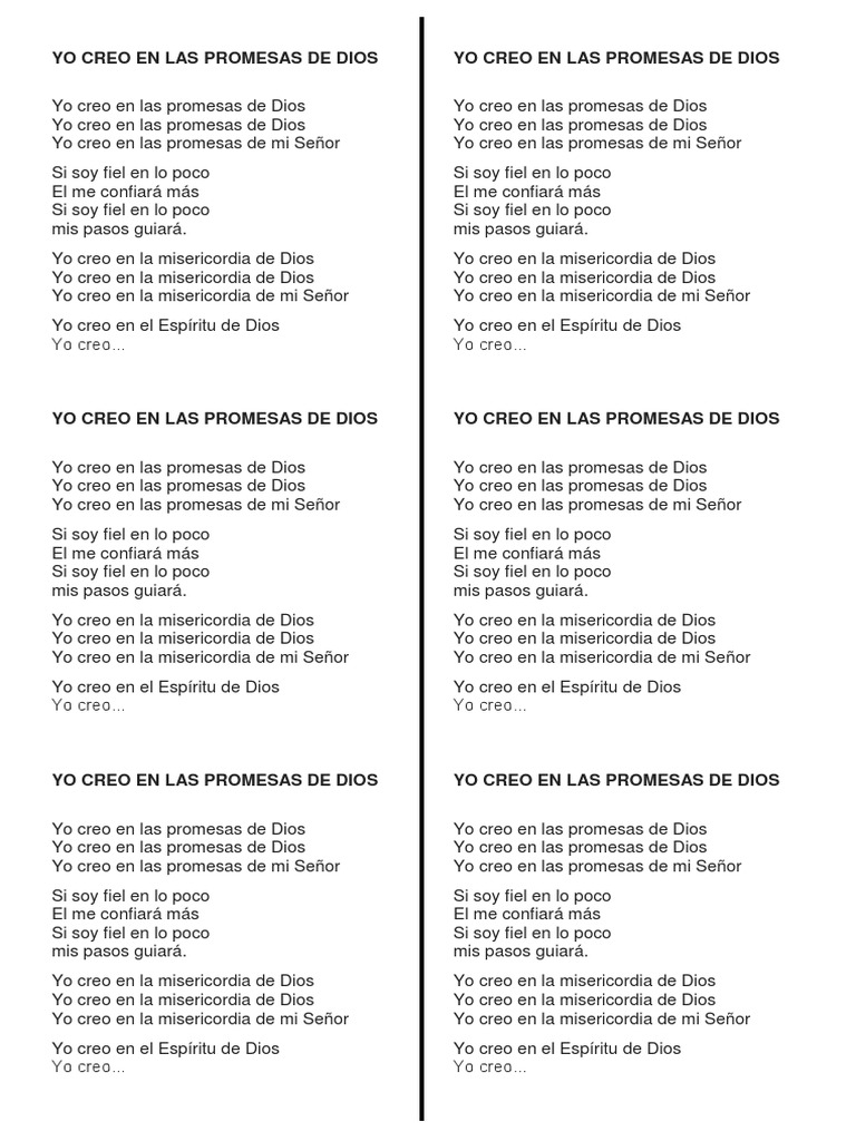 Creo en las promesas de Dios | PDF | Teología | Dios