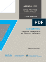 Nivel Primario Ateneo Didáctico #1 Encuentro 2 Primer Ciclo Ciencias Naturales Carpeta Coordinador PDF