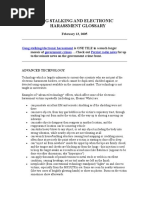 Stalking and Electronic Harassment