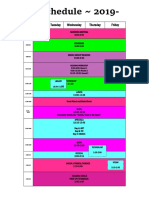 4a 2019-2020 Schedule