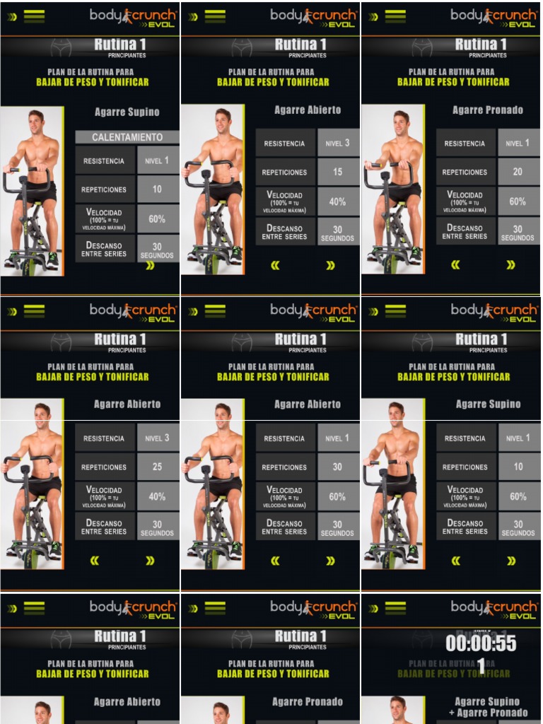 Rutinas Body Crunch para Principiantes | PDF | Juegos y actividades ...
