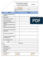 Internal Audit Checklist - Top Management