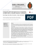 Comparación Del Ocular Trauma Score en Traumatismo