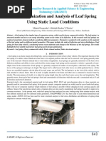 Design Optimization and Analysis of Leaf Spring Using Static Load Conditions