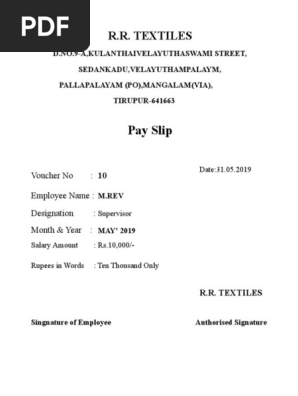 pay slip