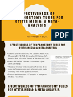 Effectiveness of Tympanostomy Tubes for Otitis Media