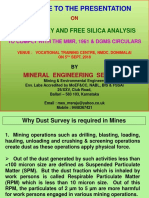 Welcome To The Presentation: Dust Survey and Free Silica Analysis
