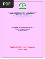 Tamil Nadu Open University: Bachelor of Education (B.Ed.)