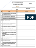 Internal Audit Checklist - Production