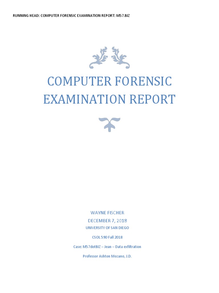 Csol 590 Computer Forensic Examination Report PDF Usb Flash Drive
