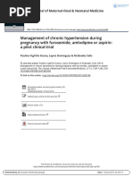 Management of Chronic Hypertension During Pregnancy With Furosemide, Amlodipine or Aspirin: A Pilot Clinical Trial