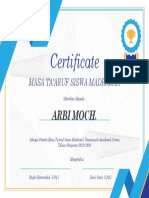 Certificate MATSMA 2019