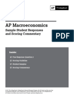 AP Macroeconomics: Sample Student Responses and Scoring Commentary