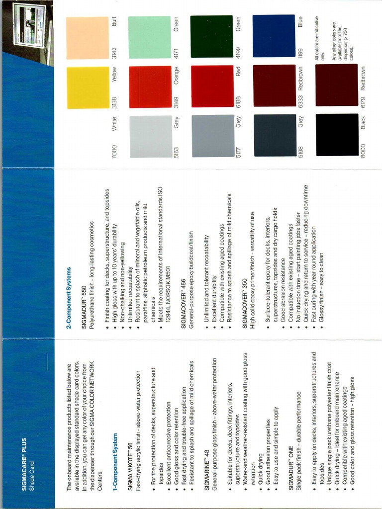Sigma Color Chart | PDF