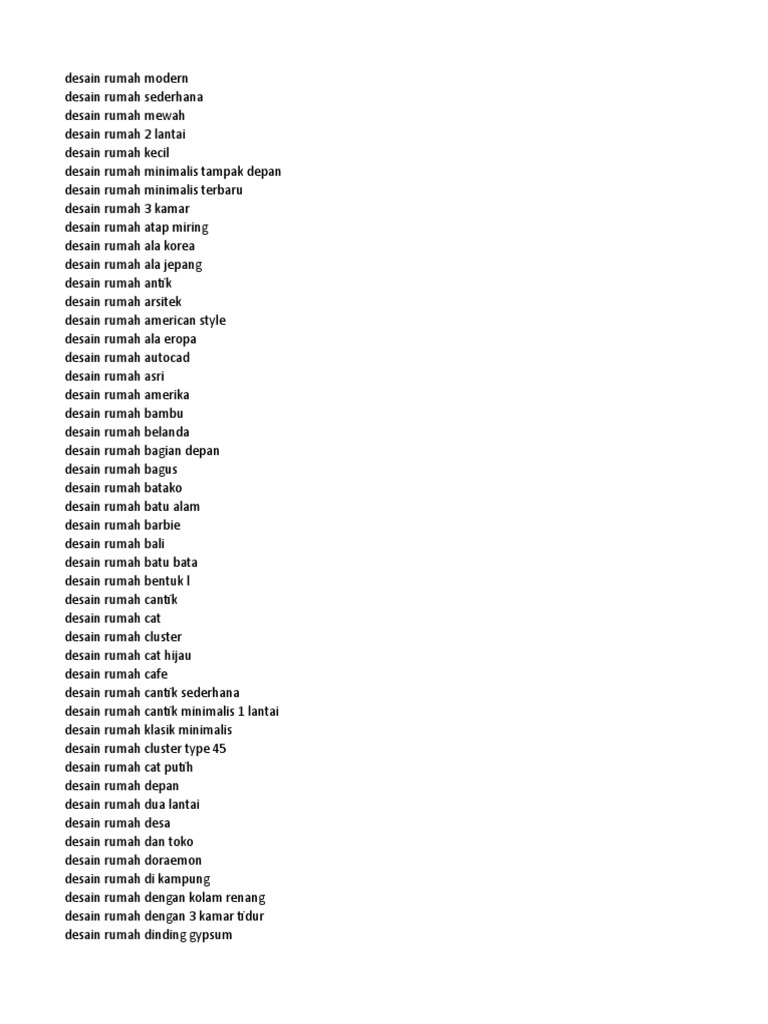 Keyword Desain Rumah PDF