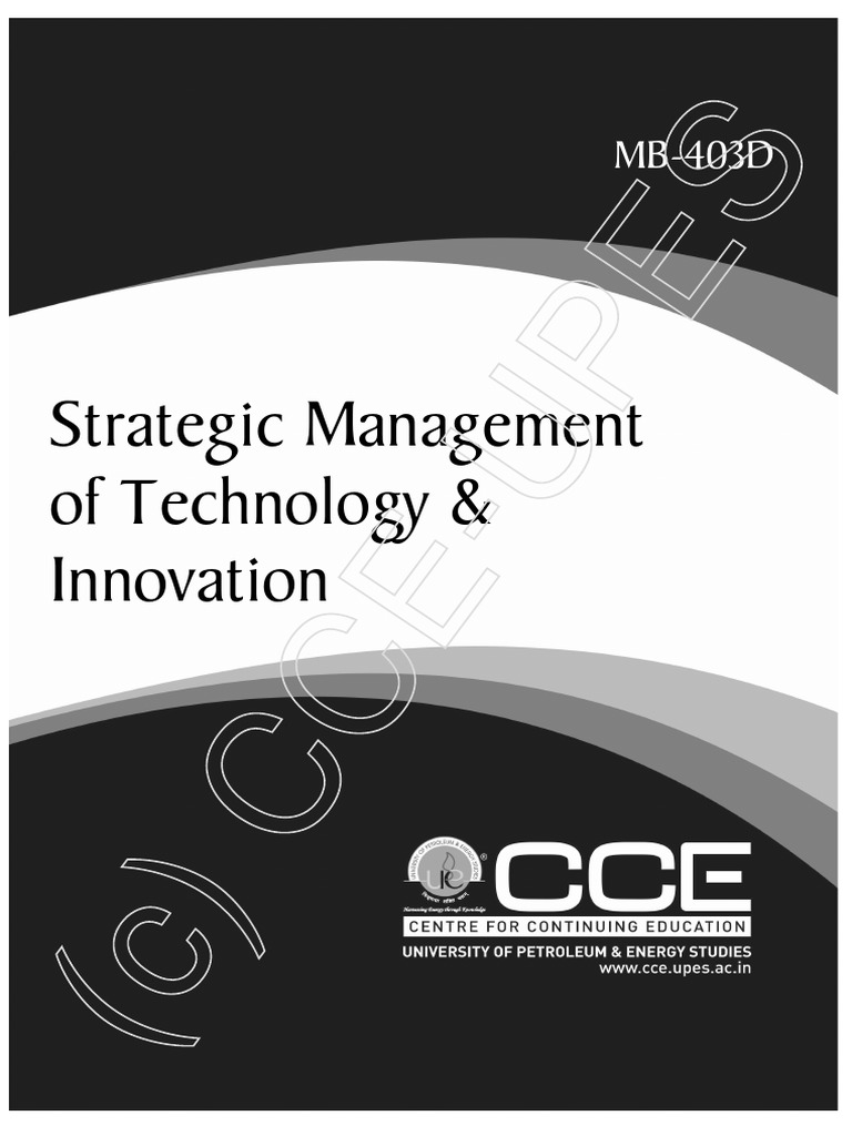 MB403D Strategic Management of Technology & Innovation PDF | PDF ...