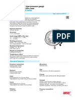 Model: P542, P543 Series: Electrical Contact Type Pressure Gauge With Nickel Plated Zinc Case