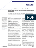 Association of Alcohol Consumption With Selected Cardiovascular Disease Outcomes -- A Systematic Review and Meta-Analysis