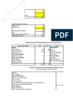 Total 708: Balance Sheet of Kashi Enterprises PVT LTD As On 31st March