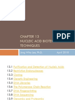 Nucleic Acid Biotechnology Techniques: Jong Wha Lee, Ph.D. April 2018