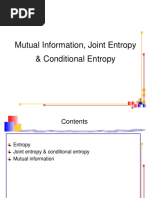 Mutual Information, Joint Entropy & Conditional Entropy