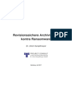 (DE) "Revisionssichere Archivierung Kontra Ransomware" - Dr. Ulrich Kampffmeyer - Hamburg 2017