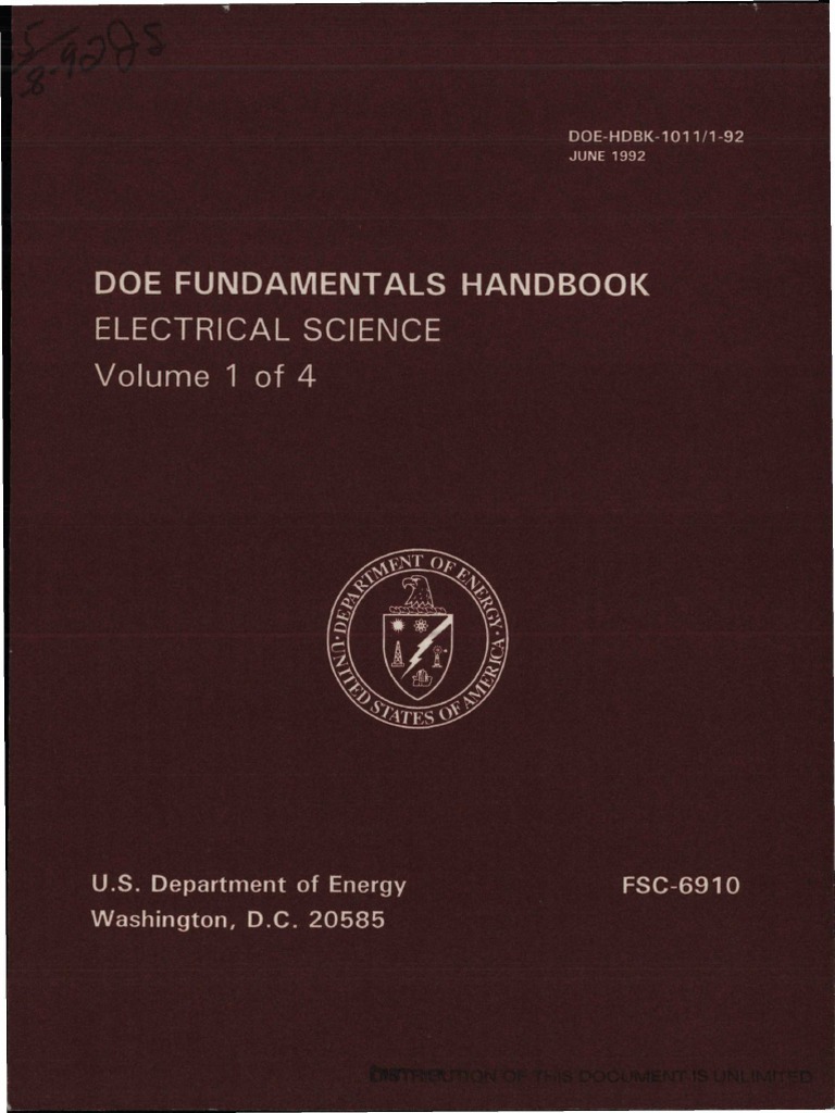 Doe Fundamentals Handbook Electrical Science Volume 1 of 4 PDF
