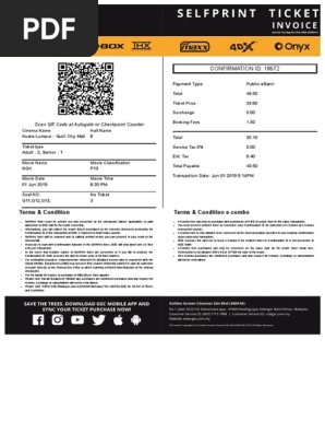 GSC SelfPrint Ticket