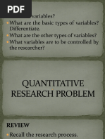 Quantitative Research Problem