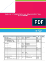 Plan de Estudios Arquitectura