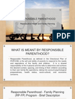Responsible Parenthood: Reproductive Health and Family Planning