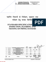 Standard Specification For Inspection, Flushing and Testing of Piping Systems