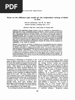 Notes On The Diffusion-Type Model For The Longitudinal Mixing of in Flow Fluids