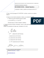 Cálculo Numérico exercícios