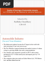 Dupont Analysis For 3 Automobile Companies