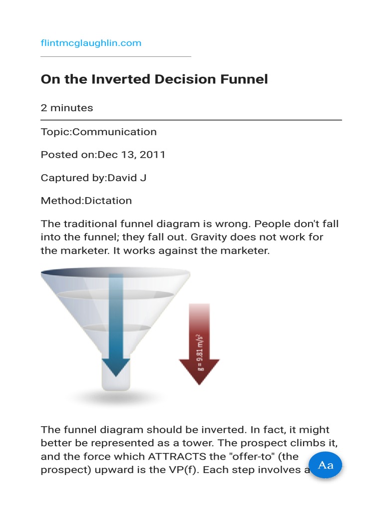 On The Inverted Decision Funnel PDF