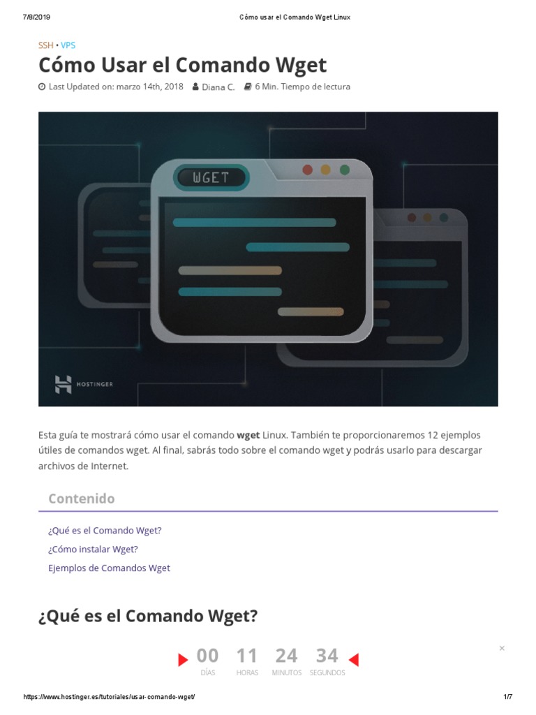 Uso del Comando Wget en Linux | PDF | Protocolo de transferencia de ...